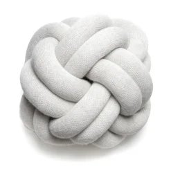 Coussin Knot, gris clair