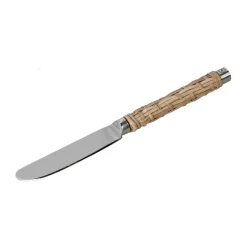 Couteau à beurre Ernst à manche tressé, Jonc de mer, 17 cm