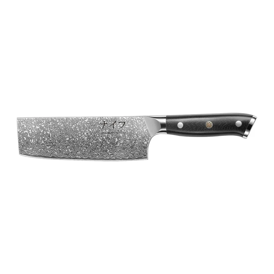 Couteau à légumes Damascus By Hâws 30 cm, Noir-acier inoxydable