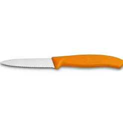Couteau à légumes/à viande à dents Swiss Classic 8 cm, Orange