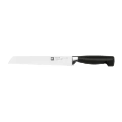 Couteau à pain Zwilling Four Star 20 cm, Noir-acier inoxydable