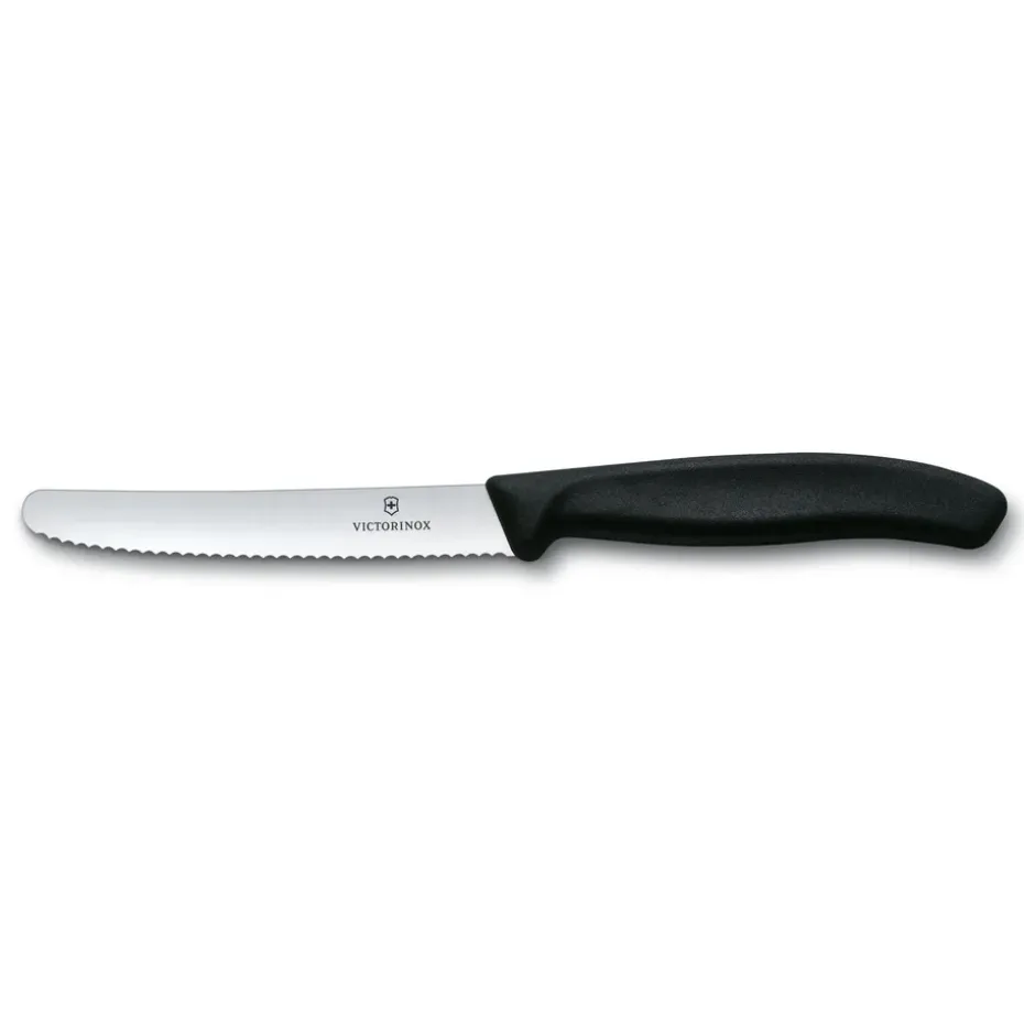 Couteau à saucisse/à tomates Swiss Classic 11 cm, Noir
