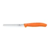 Couteau à saucisse/tomate Swiss Classic dentelé 11 cm, Orange