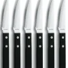 Couteau à steak Pizza Noir lot de 6, Noir