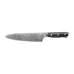 Couteau de chef Damascus By Hâws 33,5 cm, Noir-acier inoxydable