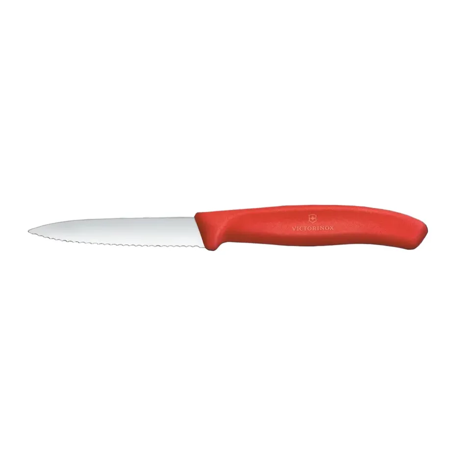 Couteau d'office Victorinox Swiss Classic dentelé 8 cm, Rouge