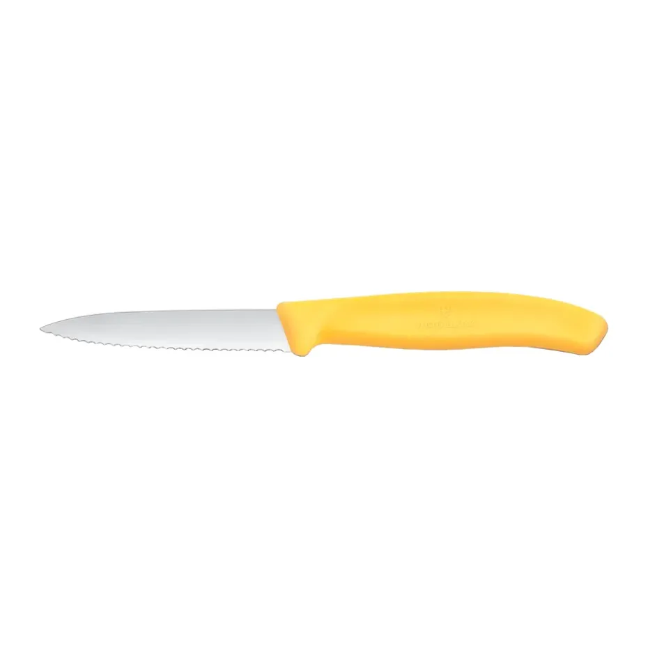 Couteau d'office Victorinox Swiss Classic dentelé 8 cm, Jaune