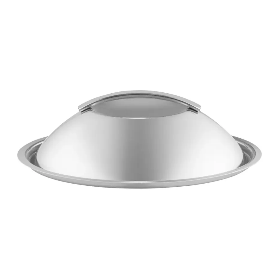 Couvercle bombé Eva Trio en acier inoxydable recyclé, Ø24 cm