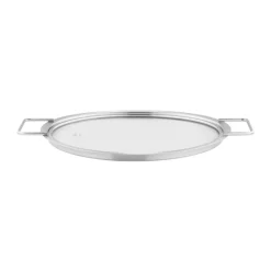 Couvercle en verre Eva Trio en acier inoxydable recyclé, Ø24 cm
