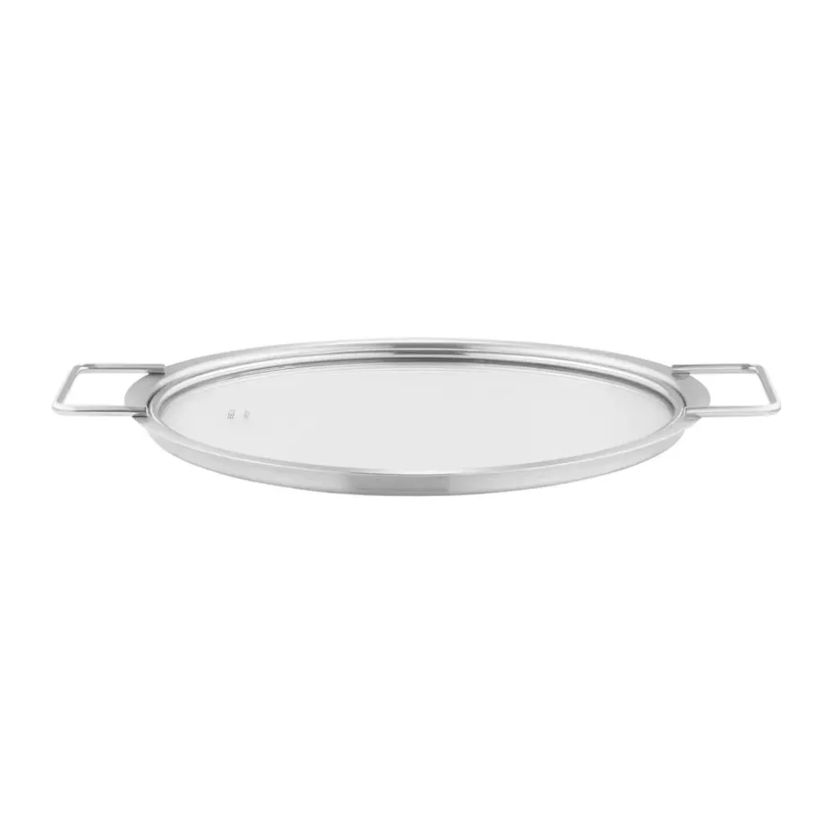 Couvercle en verre Eva Trio en acier inoxydable recyclé, Ø24 cm