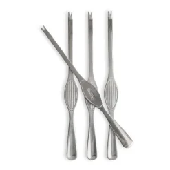 Couvert à fruits de mer Sivan, lot de 4, Argent