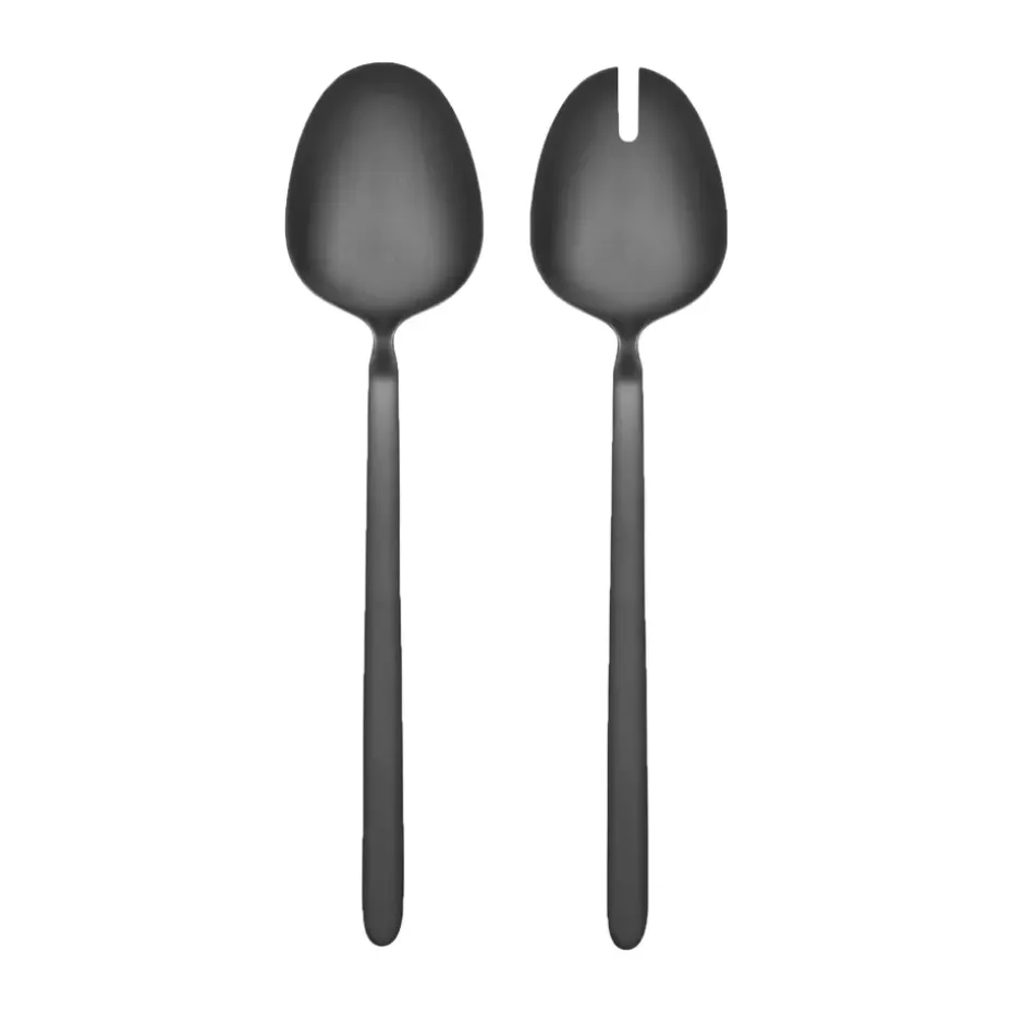 Couverts à salade STELLA noir lot de 2, 28 cm