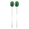 Couverts à salade verre lot de 2 Muurla, Green-clear
