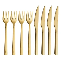 Couverts à steak Raw 8 Pièces, Doré