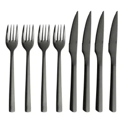 Couverts à steak Raw 8 Pièces, Noir