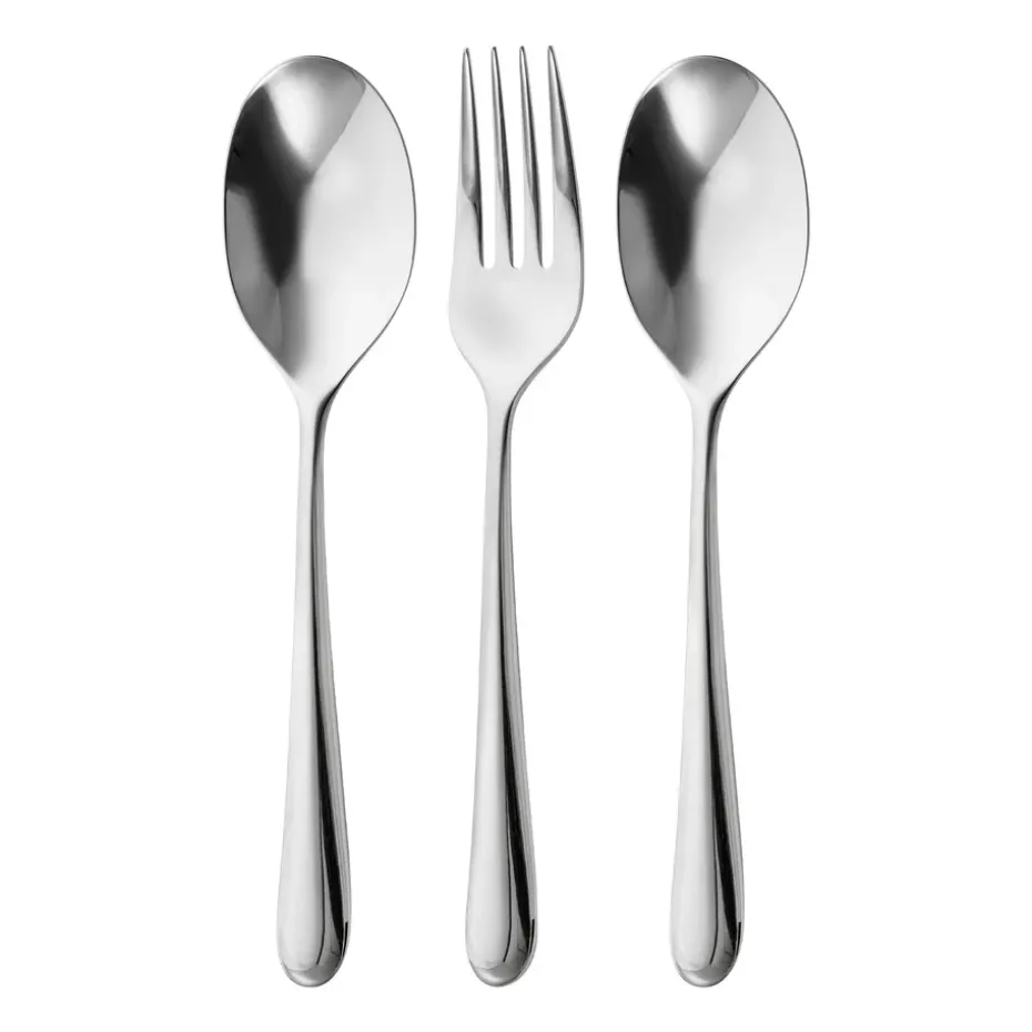 Couverts de service Kingham Bright 3 pièces, Acier inoxydable