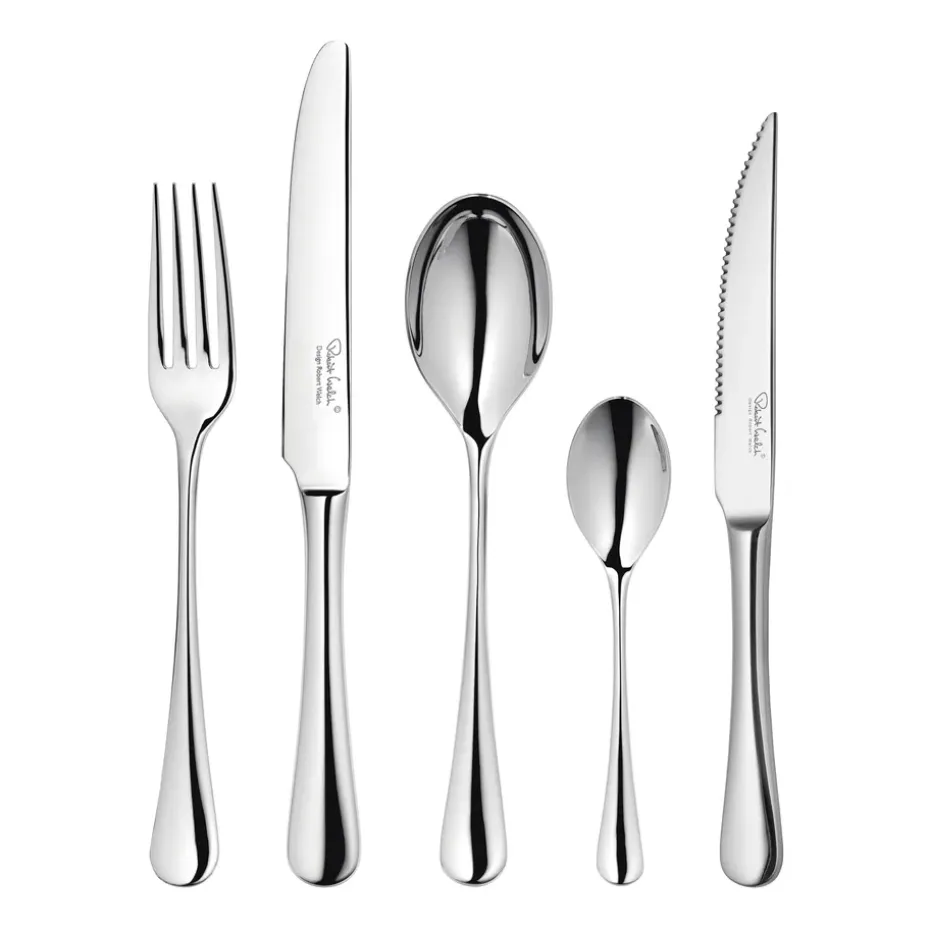 Couverts effet miroir Radford, 24 pièces + 6 couteaux à barbecue
