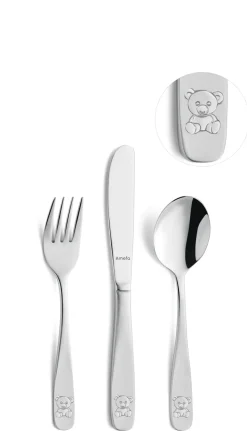 Couverts pour enfants Bear 3 pièces, Acier inoxydable