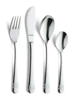 Couverts pour enfants Teddy 4 pièces, Acier inoxydable