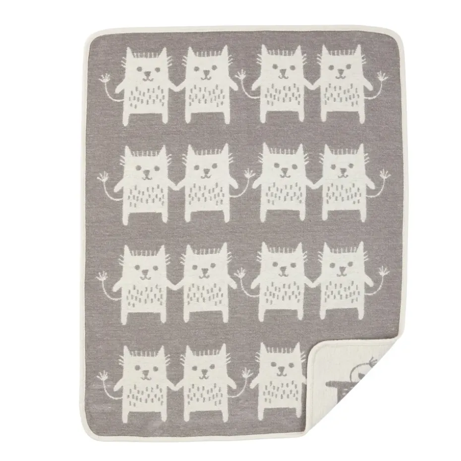 Couverture chenille Little me, gris