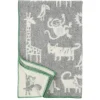 Couverture en laine Jungle, gris
