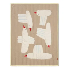 Couverture matelassée Bird, Beige