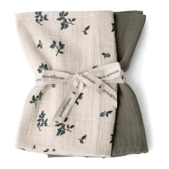 Couverture petite Blueberry Muslin 2 Pièces, 60x60 cm