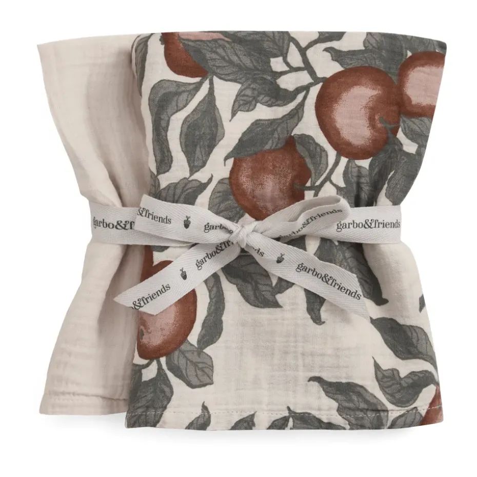 Couverture petite Pomme Muslin 2 Pièces, 60x60 cm
