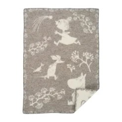 Couverture pour enfant Moomin Winterland 65x90 cm, Grey