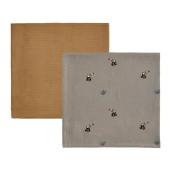 Couverture pour enfant Toucan lot de 2, Clay-caramel