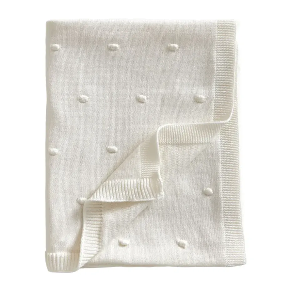 Couverture tricotée pour bébé Bubble 80x100 cm, Pearl