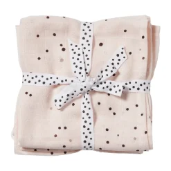Couvertures pour bébé Dreamy Dots 120x120 cm, lot de 4, Poudre