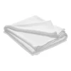 Couvre-lit en coton délavé Stripe 180x260, Blanc