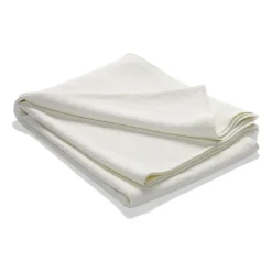 Couvre-lit en coton délavé Stripe 180x260, Blanc cassé