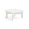 Crate Low Table 75,5x75,5 cm pin laqué, White
