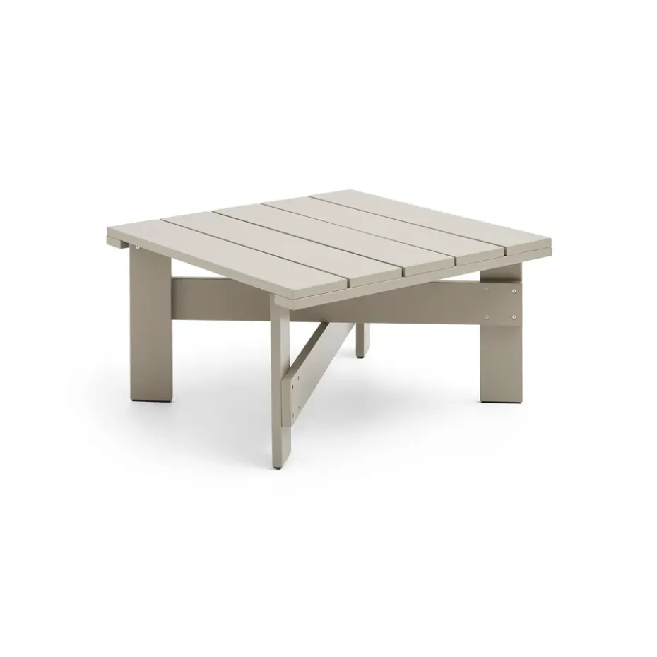 Crate Low Table 75,5x75,5 cm pin laqué, London fog