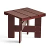 Crate Low Table 45x45x40 cm pin laqué, Iron red