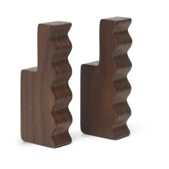 Crochet Unda Lot de 2, Marron foncé