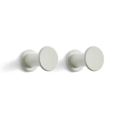 Crochets Bolt Ø2,8 cm, lot de 2, Light grey