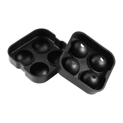 Cubes à glaçons ronds Isha, Lot de 4, Noir