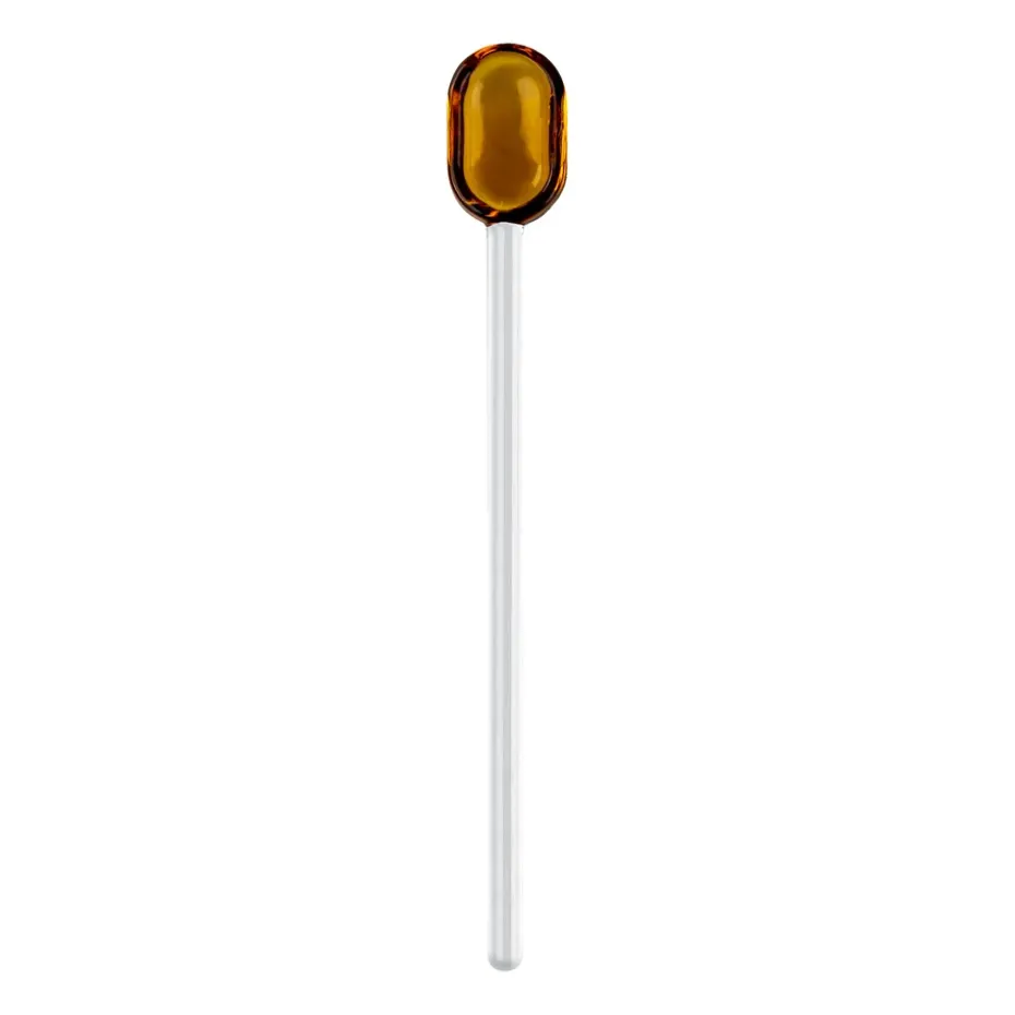 Cuillère à latte verre Muurla 15,5 cm, Yellow-clear