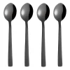 Cuillère à soupe Raw, lot de 4, Noir