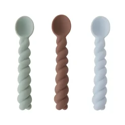 Cuillère Mellow Lot de 3, Dusty Blue-taupe-pale menthe