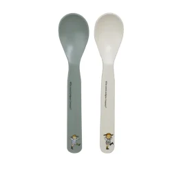 Cuillères Pippi Cirkus, lot de 2, Vert-blanc