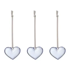 Cœur en verre Iittala, Bleu clair, 5 cm, lot de 3