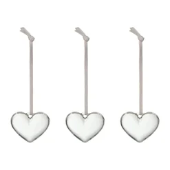 Cœur en verre Iittala, Transparent, 5 cm, lot de 3