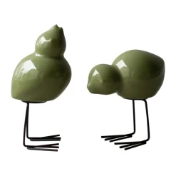 DBKD Décoration de Pâques Swedish Birds Lot de 2, Vert brillant