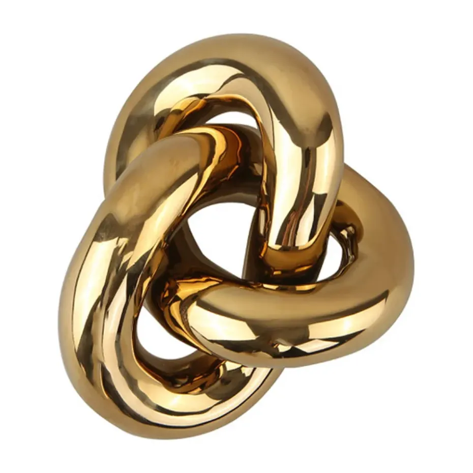 Décoration Knot Table Large, Light Gold