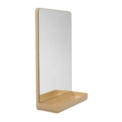Design Letters Miroir mural avec étagère, Beige