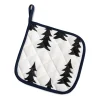Dessous de plat matelassé Gran 21x21 cm, Blanc-noir